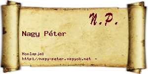 Nagy Péter névjegykártya