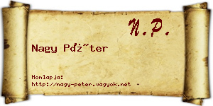 Nagy Péter névjegykártya