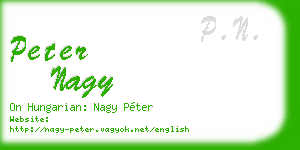 peter nagy business card